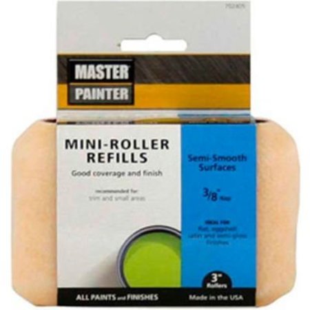 GENERAL PAINT Master Painter 3" Select Specialty Roller Cover, 3/8" Nap, Knit, Semi Smooth, 2 Pack - 702405 702405